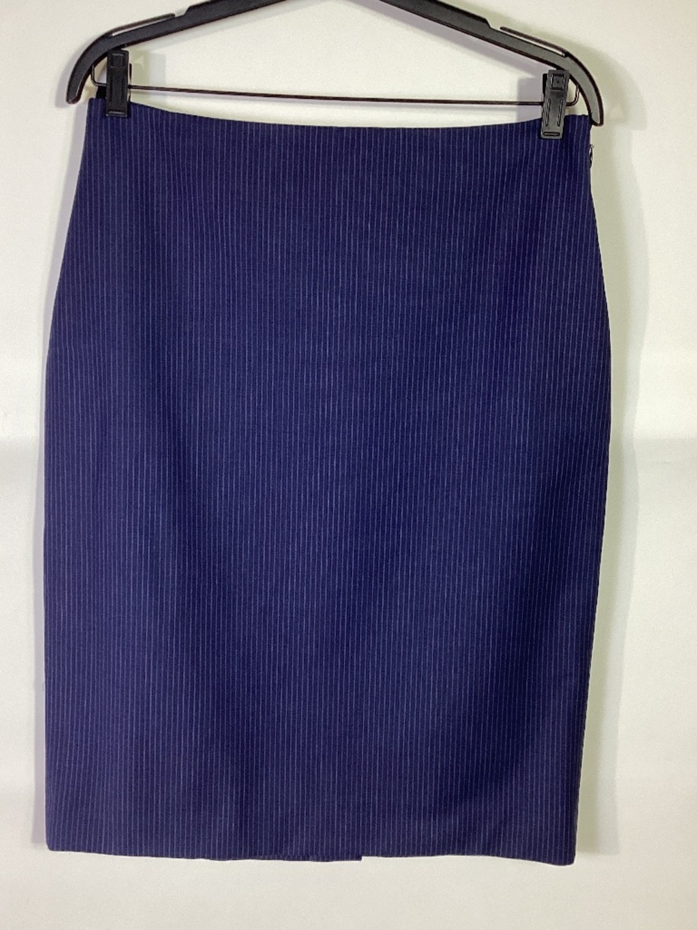 Brooks Brothers Explorer Navy Pinstrpe Wool Pencil Skirt Sz 10